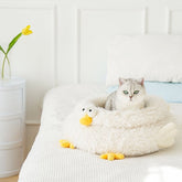 Adorable Plush Chick Cat Bed | Higooga